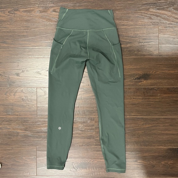 Wunder Train High-Rise Tight with Pockets 25" in Dark Forest - Picture 7 of 8